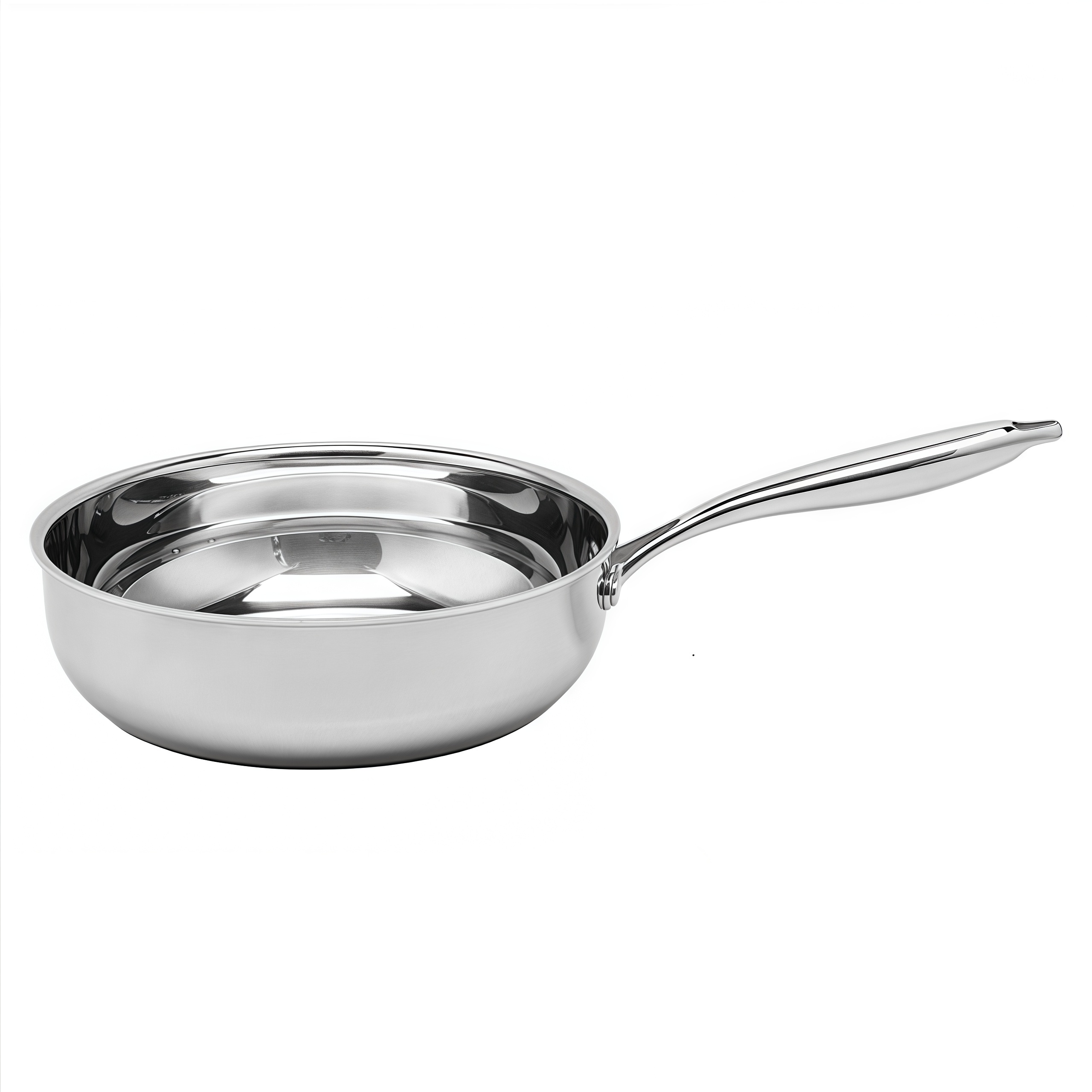 Hybrider TriPly-Edelstahl-Antihaft-Wok mit Griff, ohne Beschichtung, antihaftbeschichtetes Kochgeschirr, unterstützt ODM/OEM, ungiftig, ohne PFAS. PFAS