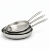 Heißer Verkauf Großhandel 3-lagige dreilagige Edelstahlpfanne 20/24/26/28 cm 8 Zoll/10 Zoll/12 Zoll unbeschichtete Kochgeschirr-Bratpfanne