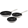 Heißer Verkauf Großhandel Dreilagige Basis Edelstahlpfanne 20/24/26/28 cm 8 Zoll/10 Zoll/12 Zoll Antihaft-Kochgeschirr-Bratpfanne mit Keramikbeschichtung