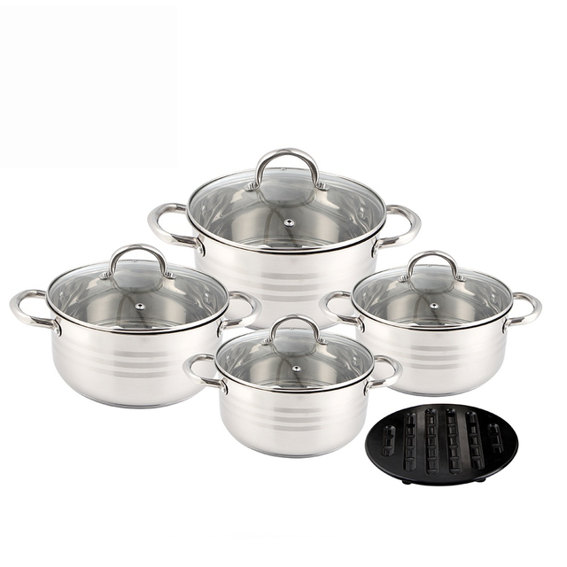 Großhandel mit klassischem Kochgeschirr-Set, umweltfreundlichem Edelstahl-Auflauf-Set, Suppen- und Suppentöpfen mit Deckel