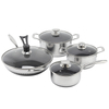Antihaftbeschichtetes, dreilagiges Waben-Kochgeschirr-Set aus Edelstahl, Töpfe und Pfannen aus Edelstahl, Bratpfanne, Wok, Pizzapfanne, Kochtopf, Topfset
