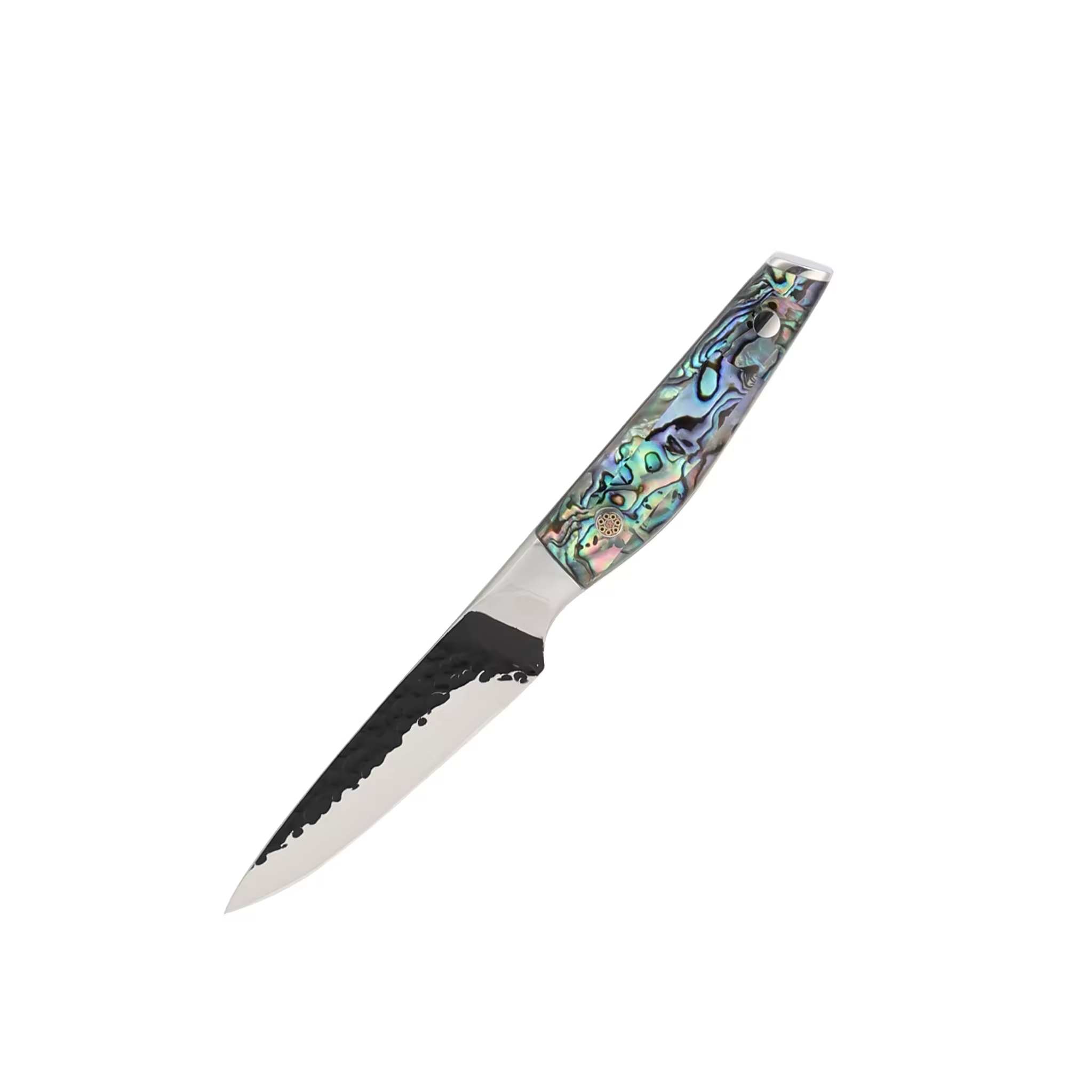 Großhandel mit individuellem Logo, 8-Zoll-Santoku-Brotschälmesser, Chef-Küchenmesser aus 5cr15-Edelstahl mit Abalone-Griff