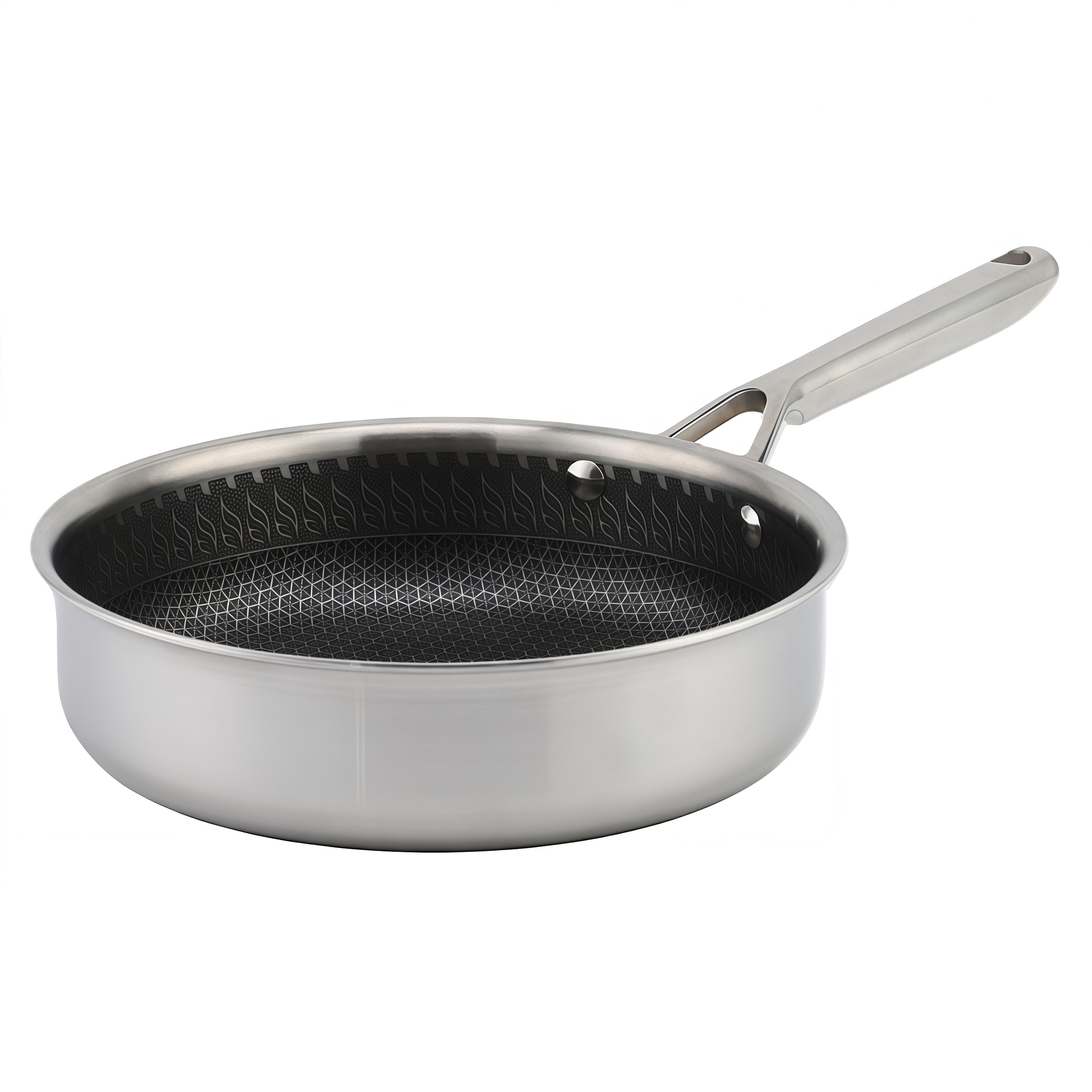 Neues antihaftbeschichtetes, dreilagiges Waben-Kochgeschirr-Set aus Edelstahl, Töpfe und Pfannen aus Edelstahl, Bratpfanne, Wok, Pizza-Pfanne, Kochtopf, Topf-Set