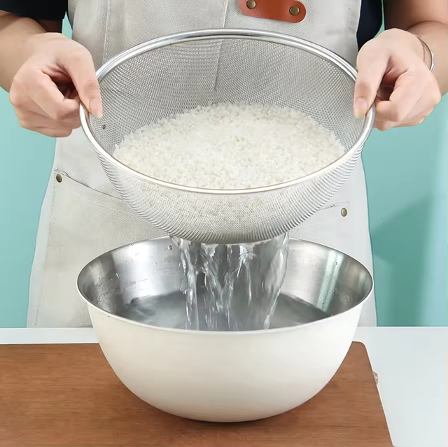 2-in-1-Küchenspüle, Abflusskorb, stapelbar, Ss304, zum Waschen von Obst und Gemüse, Becken mit Salatschüssel-Sets aus Edelstahl