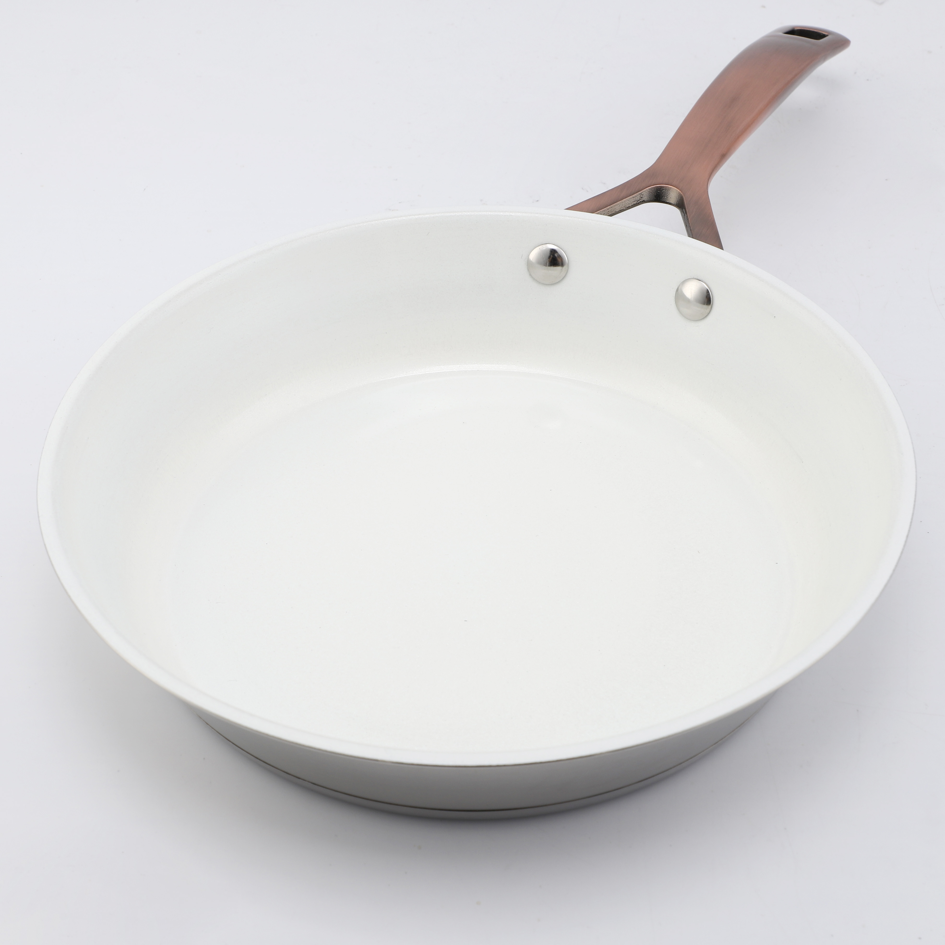Heißer Verkauf Großhandel 3 Schicht Basis Edelstahl Pfanne 20/24/26/28 cm 8 Zoll/10 Zoll/12 Zoll Keramik Antihaft-Kochgeschirr Bratpfanne