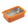 Neues Design 304 Edelstahl Frischhalte-Lunchbox Glasabdeckung Auslaufsichere Heizung Lebensmittelqualität Mikrowellenversiegelte Box