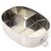 Edelstahl-Sandwichbox, Schule, Metall, Bento-Lunchbox, Kinder-Lebensmittelbehälter mit Deckel, mit auslaufsicherem Deckel