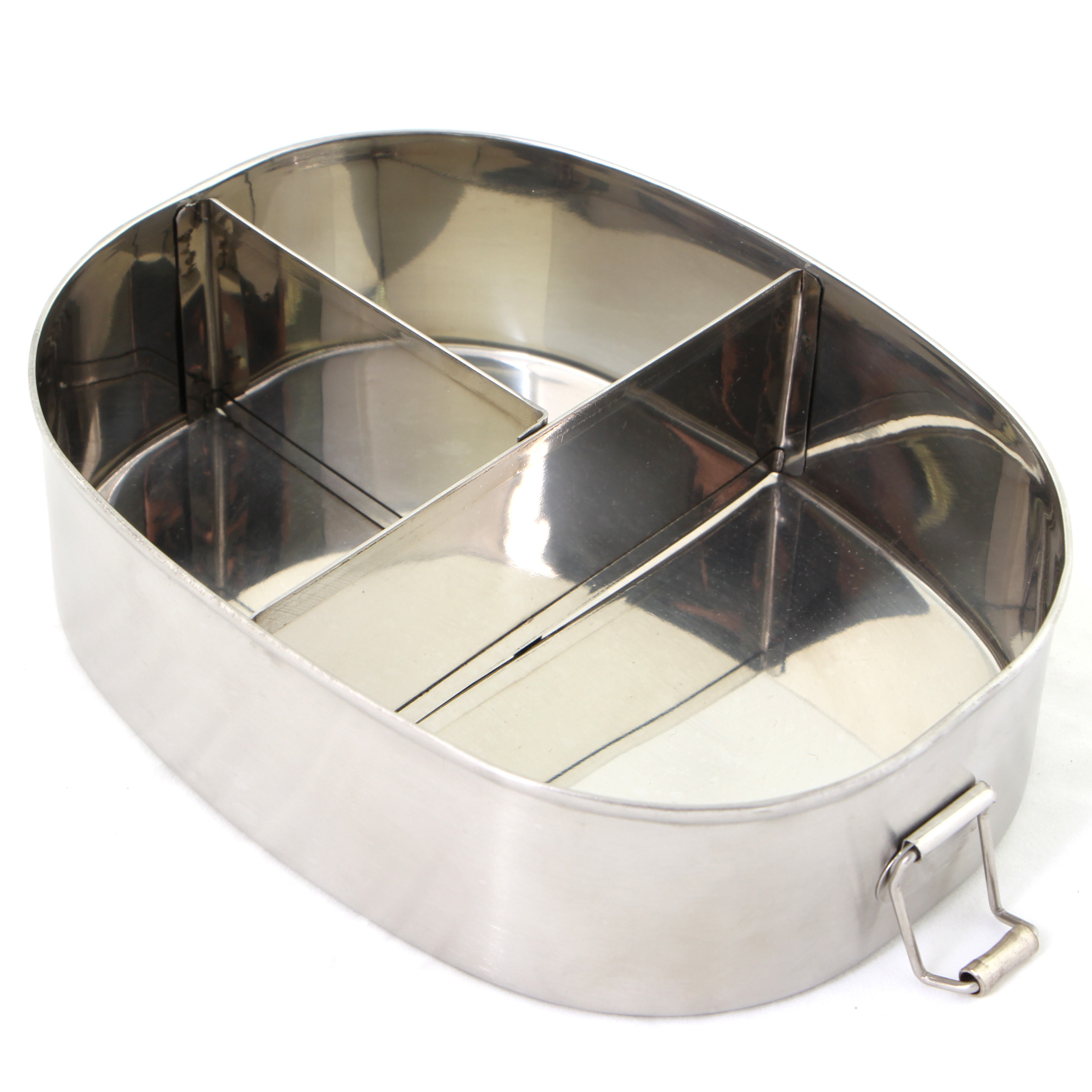 Edelstahl-Sandwichbox, Schule, Metall, Bento-Lunchbox, Kinder-Lebensmittelbehälter mit Deckel, mit auslaufsicherem Deckel