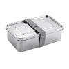 Neues Design 304 Edelstahl Frischhalte-Lunchbox Edelstahldeckel Auslaufsichere Heizung Lebensmittelqualität Mikrowellenversiegelte Box