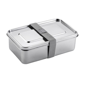 Neues Design 304 Edelstahl Frischhalte-Lunchbox Edelstahldeckel Auslaufsichere Heizung Lebensmittelqualität Mikrowellenversiegelte Box