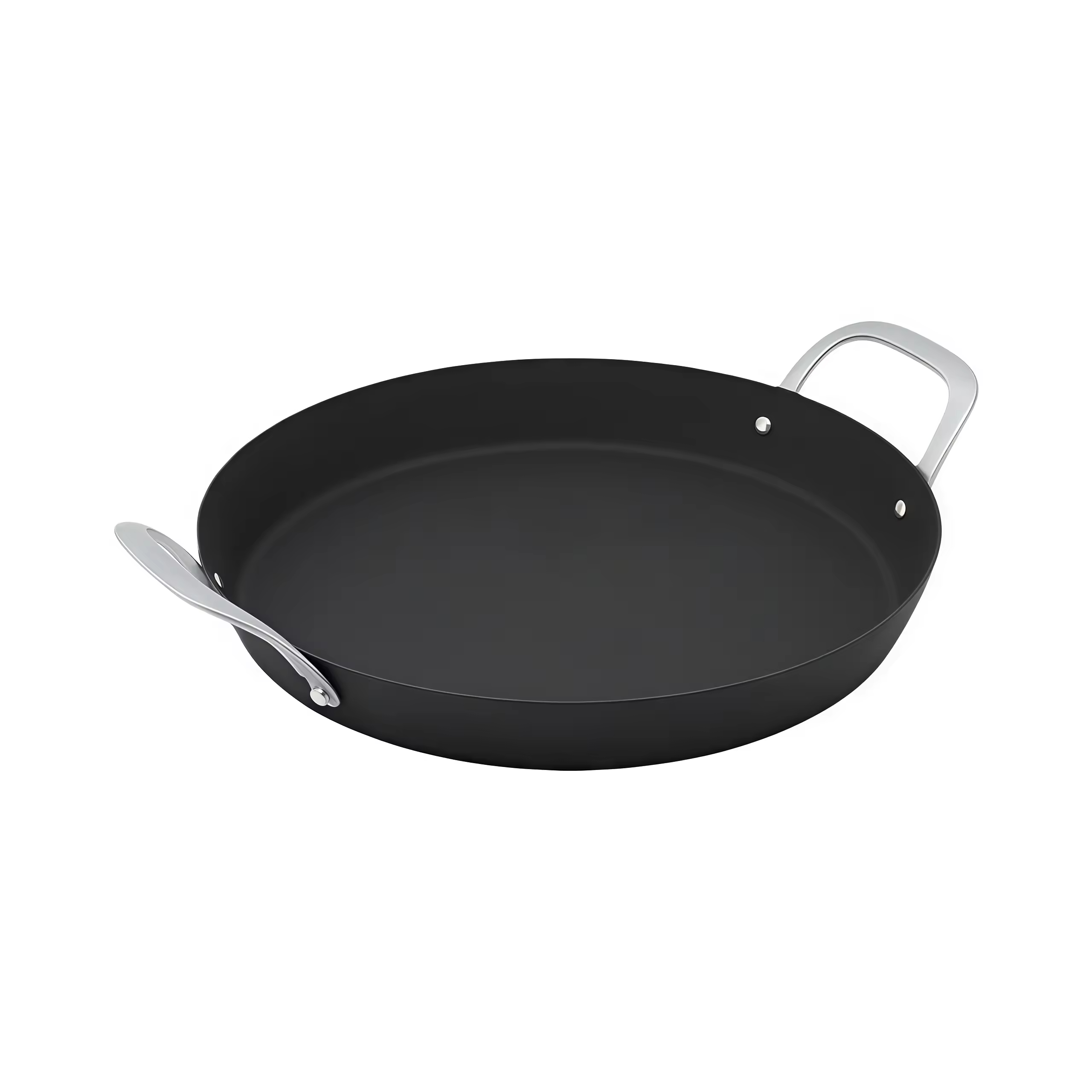 Paella-Pfanne, 14 Zoll/35 cm, im exklusiven Design der Fabrik, aus abgelagertem Karbonstahl, natürlich antihaftbeschichtete Pfannen, Bratpfannen, Induktionskompatibel