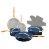 14-teiliges, anpassbares Keramik-Antihaft-Pfannen- und Töpfe-Set, Induktions-Kochgeschirr-Set aus Aluminiumguss, Keramik-Kochgeschirr-Set, Töpfe und Pfannen-Set