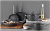 10-teiliges Kochtopf-Set aus recyceltem, schwerem Aluminium mit Antihaftbeschichtung und Grillpfanne, leicht zu reinigen, für die Küche zu Hause