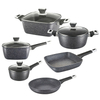 Factory Kitchen Bratpfanne aus recyceltem, schwerem Aluminium mit Antihaftbeschichtung, Eierpfanne, Grillpfanne, Kochpfanne, PFOA-frei, kompatibel mit Induktion