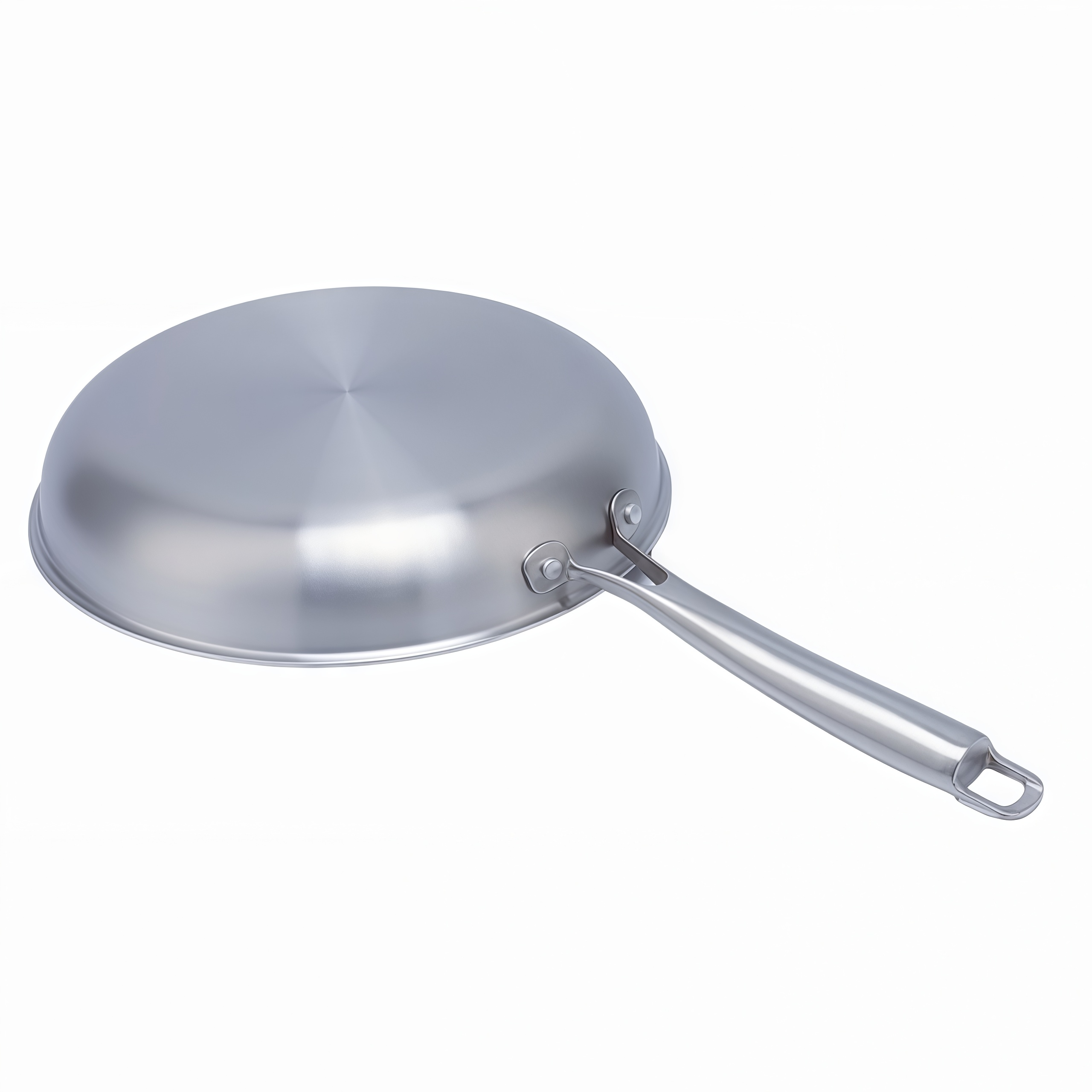 Heißer Verkauf Großhandel 3-lagige dreilagige Edelstahlpfanne 20/24/26/28 cm 8 Zoll/10 Zoll/12 Zoll unbeschichtete Kochgeschirr-Bratpfanne