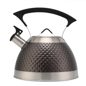 3L Pfeifender Teekessel aus Edelstahl mit ergonomischem Klappgriff, neue Design-Teekannen für den Gasherd