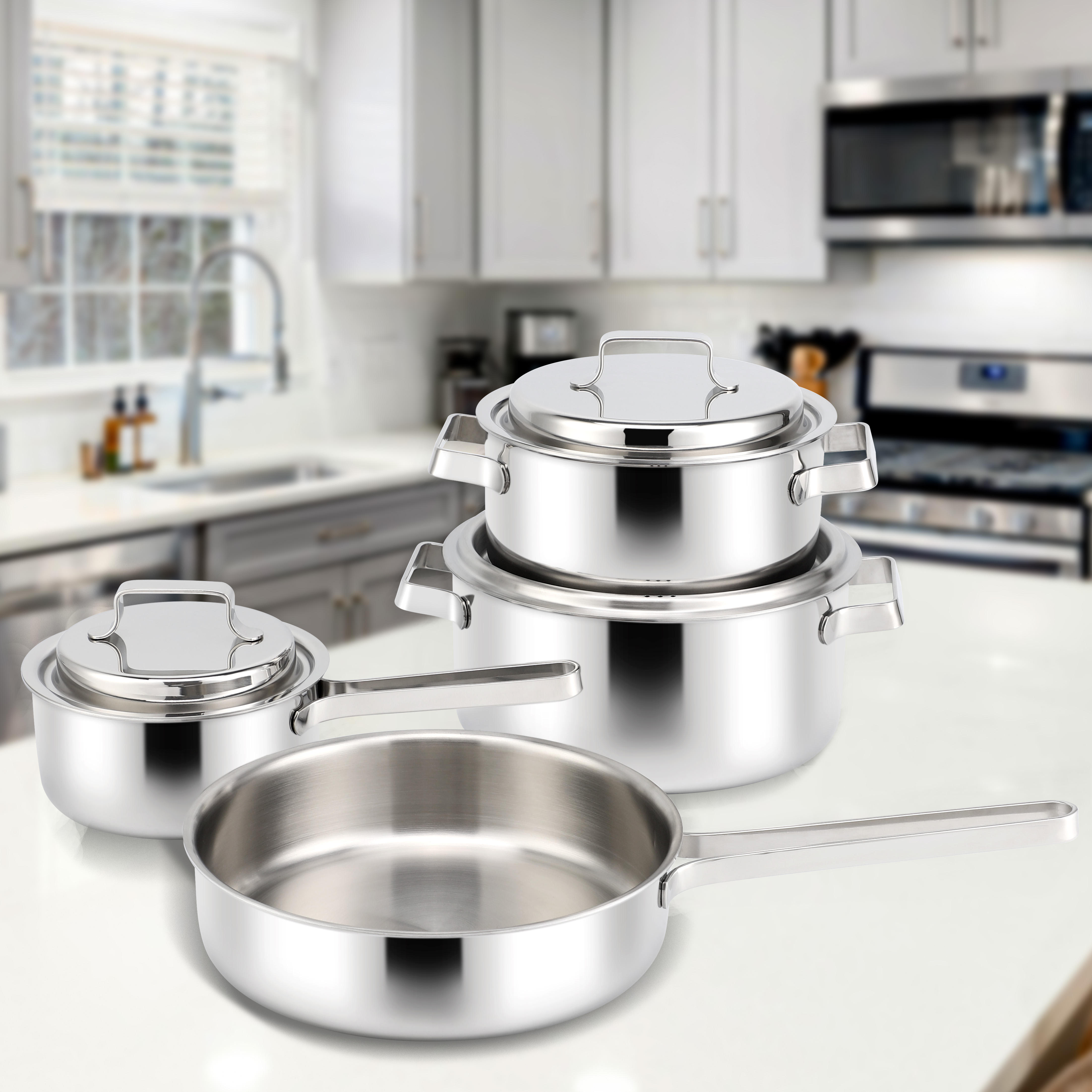 Neue Designer Koreanischen Stil 304 Dreifach Edelstahl Küche Induktion Edelstahl Kochgeschirr Sets Kochtopf Set