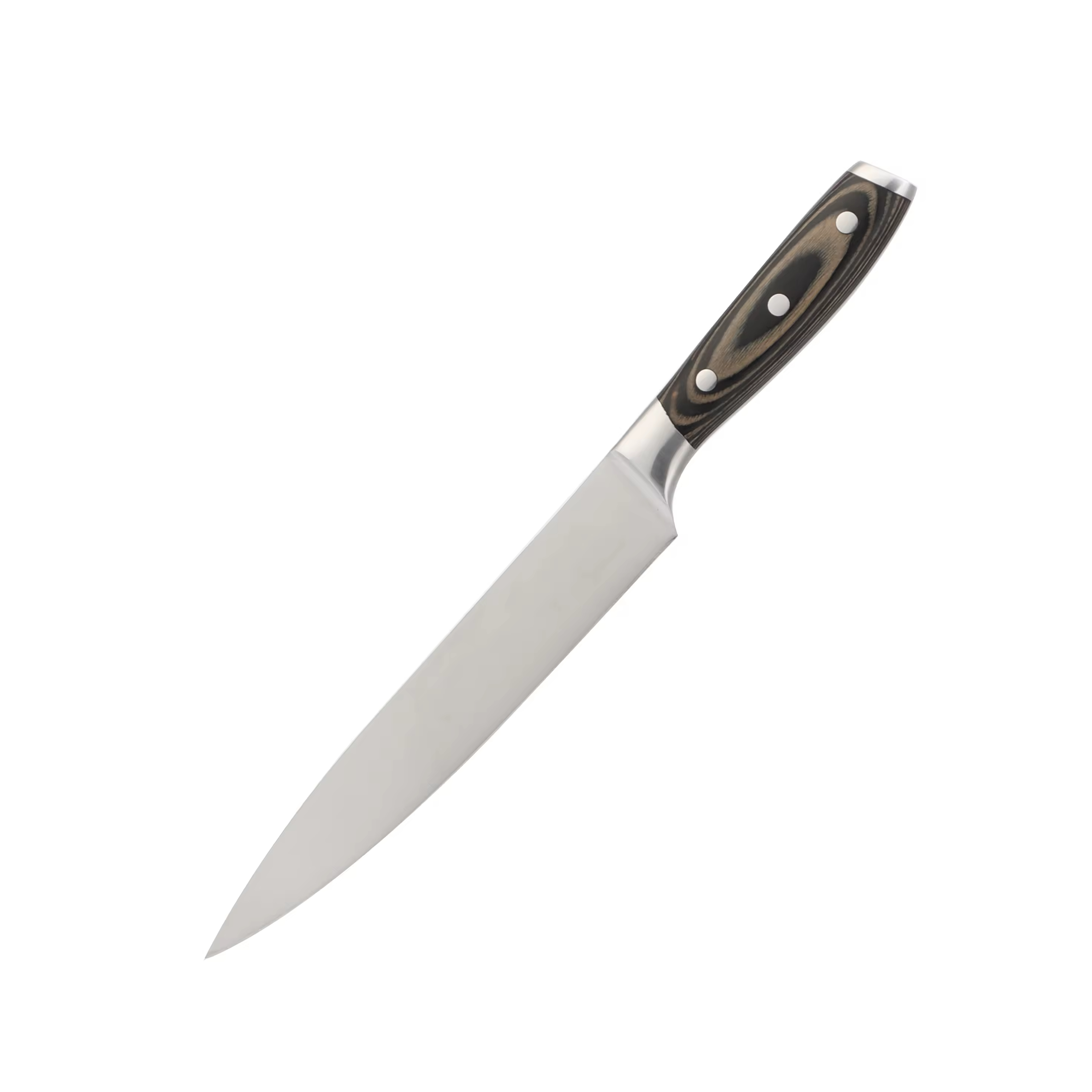 Großhandel, 6 Stück, Griff aus Pakkaholz, 20,3 cm (8 Zoll), Santoku-Brotschälbeil, Kochmesser, Schere aus 5cr15-Edelstahl, für den Außenbereich 5,0 (1 Bewertung) 1 verkauft