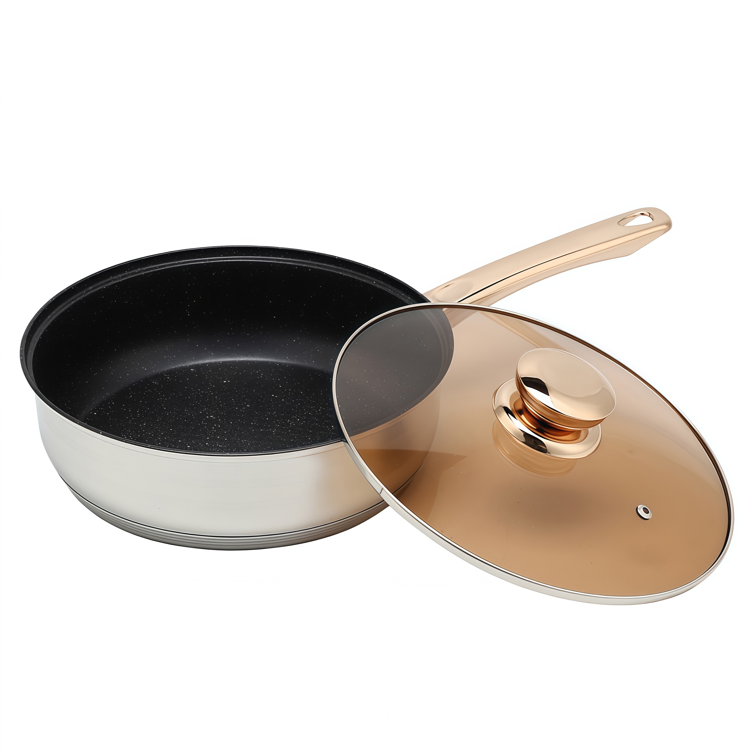 Großhandel mit zartem Aussehen, multifunktionalem 5-lagigem Kochgeschirr, Auflaufset aus Edelstahl, Suppen- und Suppentöpfen mit Deckel