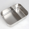Neue Edelstahl-Sandwichbox, Schule, Metall, Bento-Lunchbox, Kinder-Lebensmittelbehälter mit Deckel, mit auslaufsicherem Deckel
