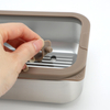 Beliebte Schul-Lunchbox, auslaufsicherer Lebensmittelbehälter aus Edelstahl für Jugendliche, mit Glasdeckel, Lebensmittelträger aus Edelstahl