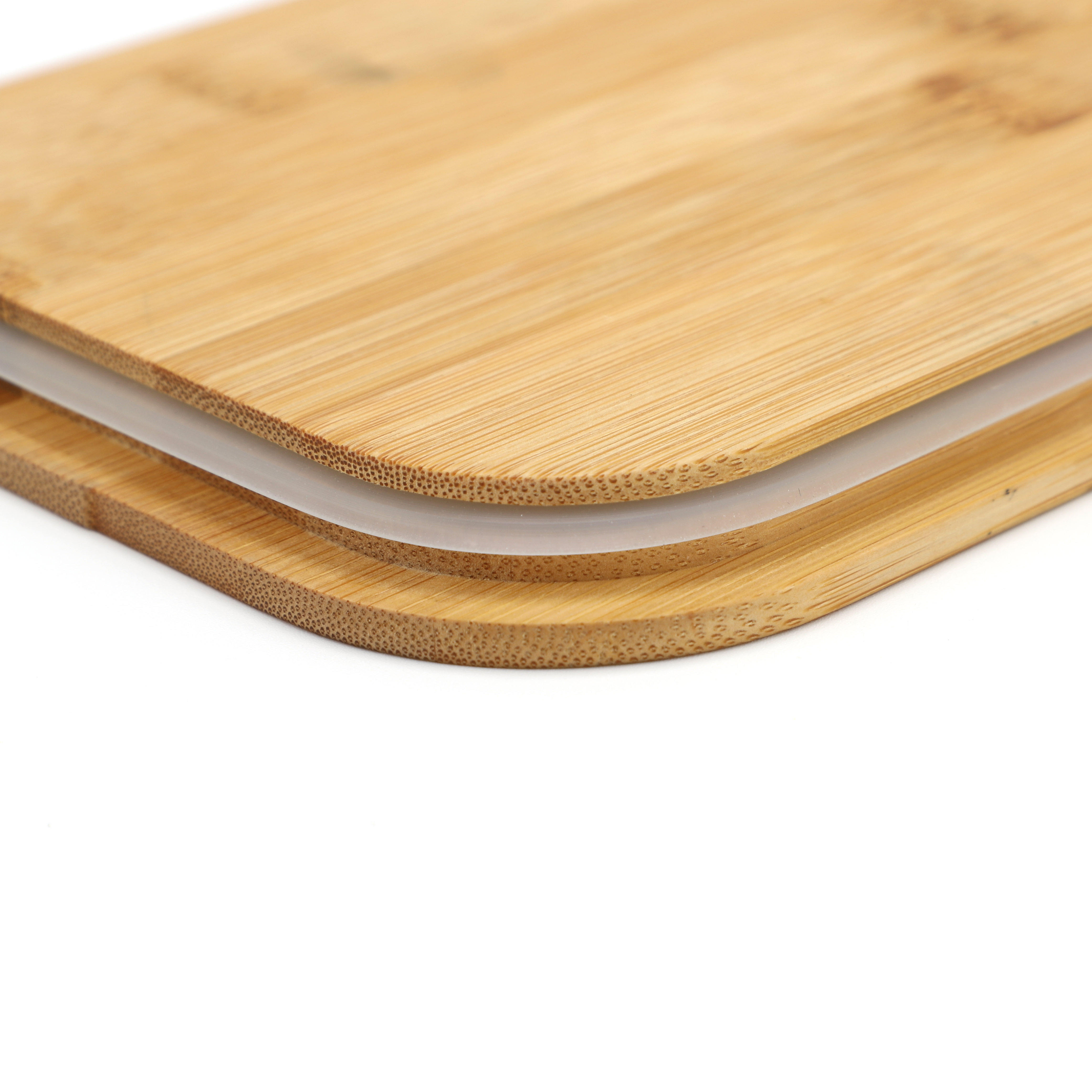 Neuer Bambusdeckel, Edelstahl-Lebensmittelbehälter, Lebensmittelverpackungsbehälter, auslaufsichere Metall-Bento-Lunchbox, Edelstahl-Lebensmittelträger