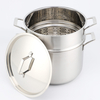 Factory Supply Kitchenware 8-Liter-Nudelkocher aus Edelstahl, 24-cm-Nudelkocher, Dampfgarer mit mehreren Töpfen