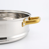 Fabrik-Direktverkauf Mehrzweck-2-Schicht-Dampftopf aus Edelstahl mit Dampfkorb und Deckel aus gehärtetem Glas