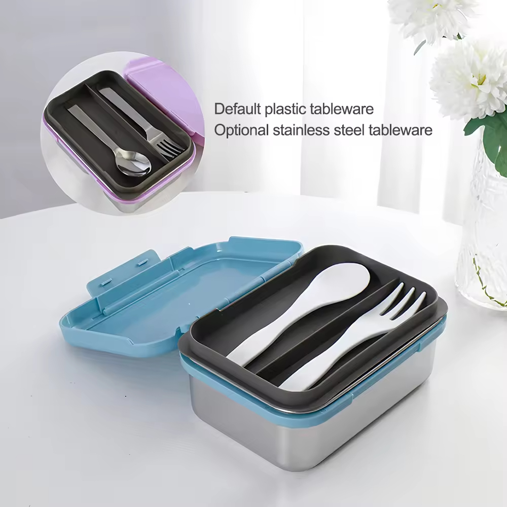 Neues Design 304 Edelstahl Frischhaltebox Snap-on Kühlschrank Aufbewahrungsdose Box Heizung Lebensmittelqualität Mikrowellenversiegelte Box
