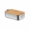 Neues Design 304 Edelstahl Frischhalte-Lunchbox Bambusdeckel Auslaufsichere Heizung Lebensmittelqualität Mikrowellenversiegelte Box