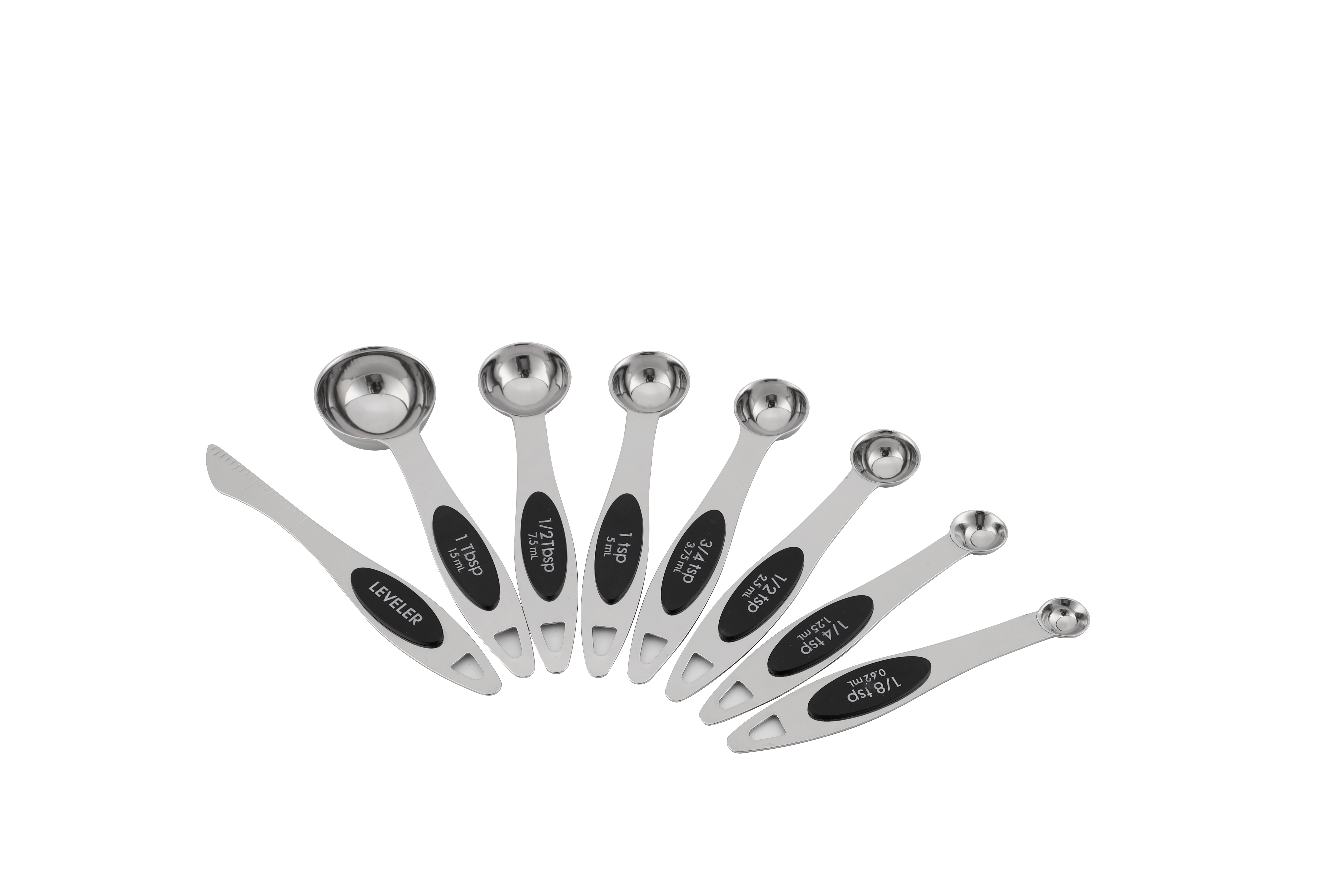 Magnetisches Messlöffel-Set aus Edelstahl mit Nivellierer zum Backen und Löffel
