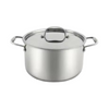 Modernes 10-teiliges Kochtopf-Set aus Edelstahl, umweltfreundlich, ofenfest, Induktionsboden, gehärteter Glasdeckel, Metallpfannen, effizient
