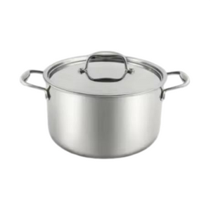 Moderne Suppentöpfe aus Edelstahl, Kochtopf-Set, umweltfreundlich, ofenfest, Induktionsboden, gehärteter Glasdeckel, Metallpfannen, effizient