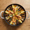 Paella-Pfanne, 14 Zoll/35 cm, im exklusiven Design der Fabrik, aus abgelagertem Karbonstahl, natürlich antihaftbeschichtete Pfannen, Bratpfannen, Induktionskompatibel