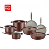 11-teiliges, anpassbares Keramik-Antihaft-Pfannen- und Töpfe-Set, Induktions-Keramik-Kochgeschirr-Set aus Aluminiumguss, Töpfe- und Pfannen-Set