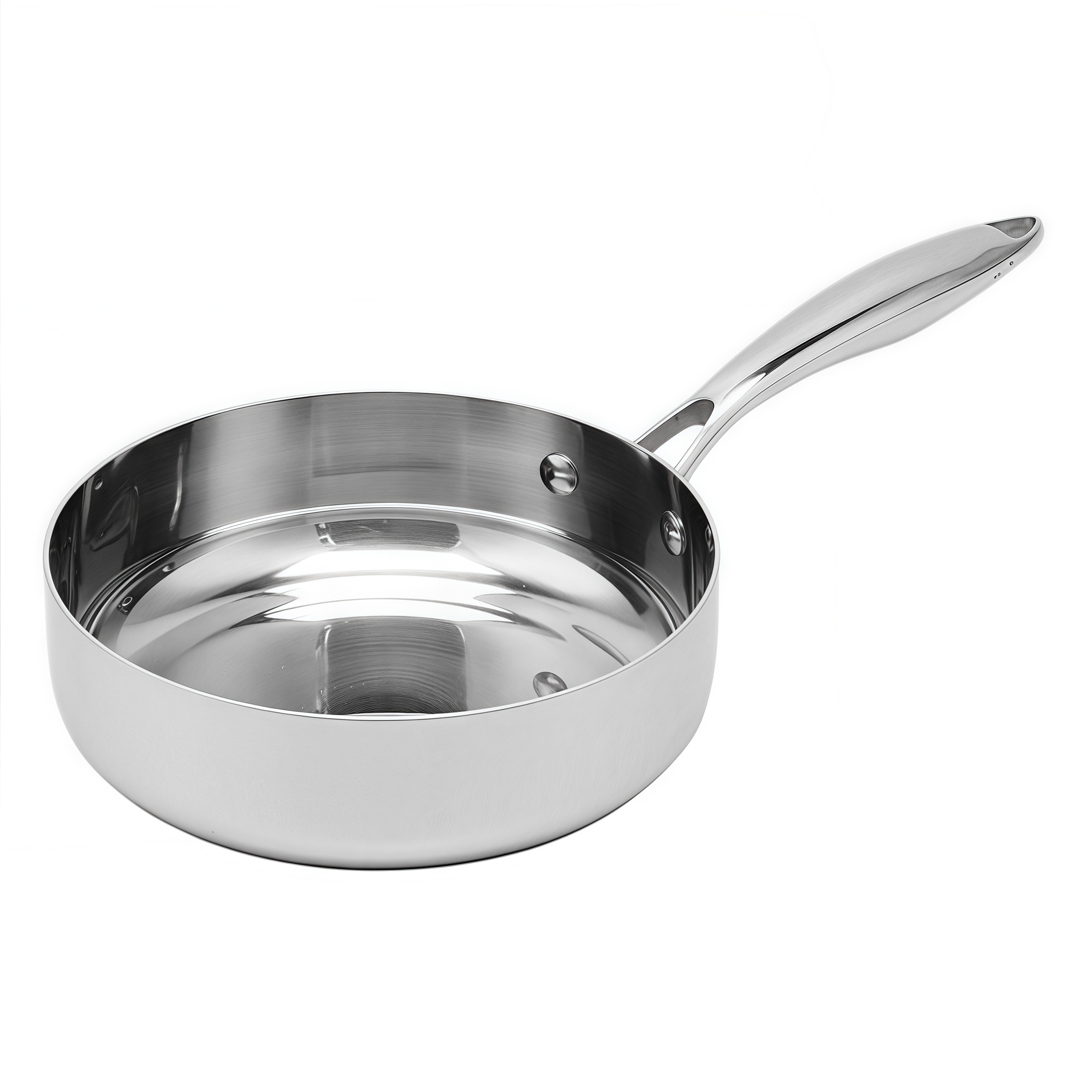 Hybrider TriPly-Edelstahl-Antihaft-Wok mit Griff, ohne Beschichtung, antihaftbeschichtetes Kochgeschirr, unterstützt ODM/OEM, ungiftig, ohne PFAS. PFAS