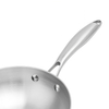 Hybrider TriPly-Edelstahl-Antihaft-Wok mit Griff, ohne Beschichtung, antihaftbeschichtetes Kochgeschirr, unterstützt ODM/OEM, ungiftig, ohne PFAS. PFAS
