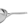 Heißer Verkauf Großhandel dreilagige Basis Edelstahlpfanne 20/24/26/28 cm 8 Zoll/10 Zoll/12 Zoll nicht beschichtete Kochgeschirr-Bratpfanne