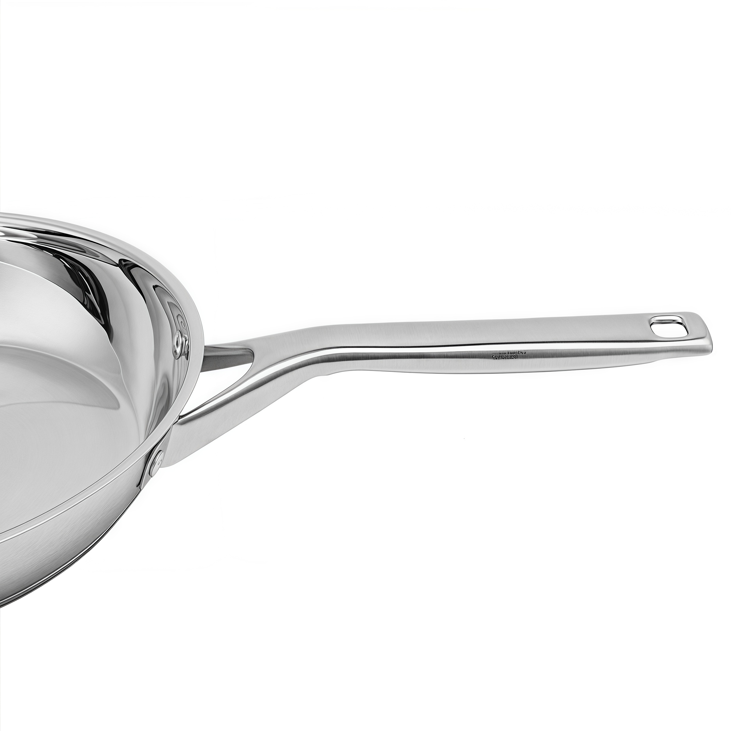 Heißer Verkauf Großhandel dreilagige Basis Edelstahlpfanne 20/24/26/28 cm 8 Zoll/10 Zoll/12 Zoll nicht beschichtete Kochgeschirr-Bratpfanne