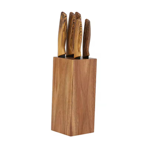 Hochwertiges traditionelles Metall-Küchenschneider-Kochmesser-Set, Edelstahl, schwarz, antihaftbeschichtet, 6-teiliges Messerblock-Set