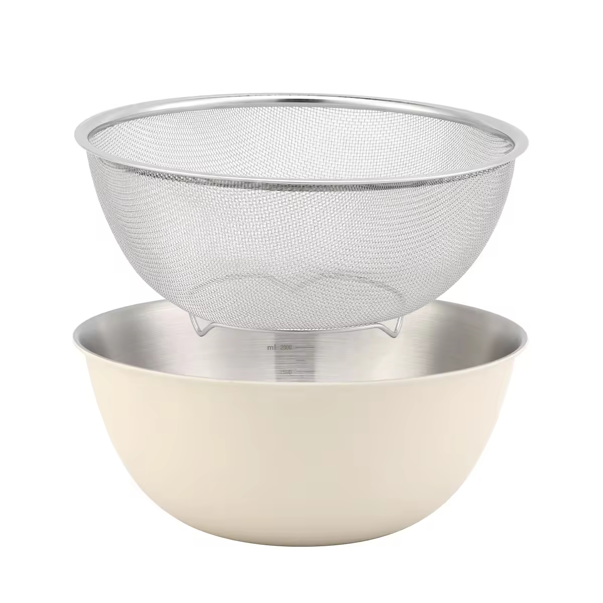 2-in-1-Küchenspüle, Abflusskorb, stapelbar, Ss304, zum Waschen von Obst und Gemüse, Becken mit Salatschüssel-Sets aus Edelstahl