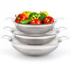 Obst-Gemüse-Küchensieb-Siebe-Set, Edelstahl-Abflusswaschaufbewahrung, Abflusskorb mit Silikongriff und Füßen