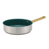 Heißer Verkauf Großhandel Impact Bonded Bottom Edelstahlpfanne 20/24/26/28 cm 8 Zoll/10 Zoll/12 Zoll Keramik-Antihaft-Kochgeschirr-Bratpfanne