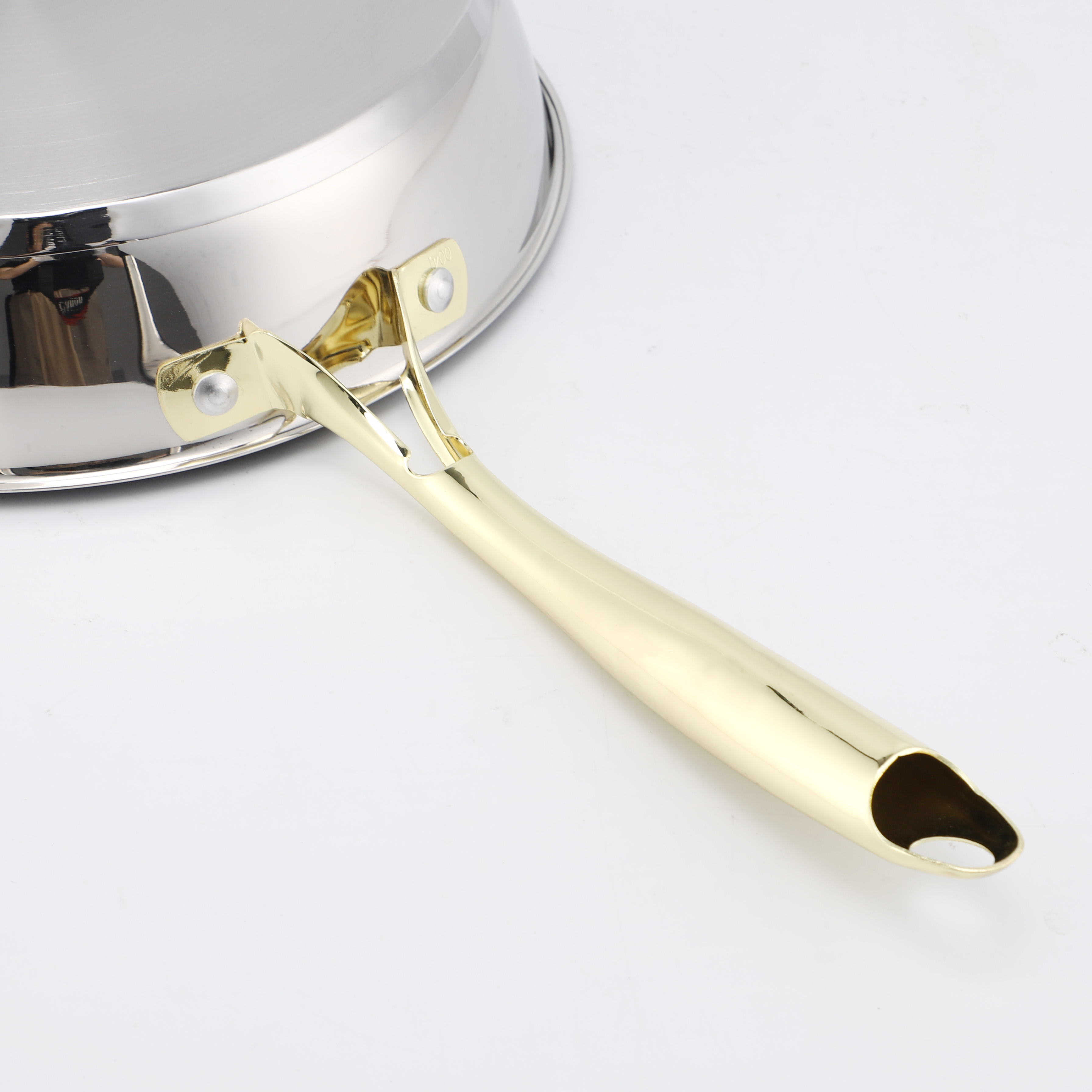 Heißer Verkauf Großhandel 3 Schicht Basis Edelstahl Pfanne 20/24/26/28 cm 8 Zoll/10 Zoll/12 Zoll Keramik Antihaft-Kochgeschirr Bratpfanne