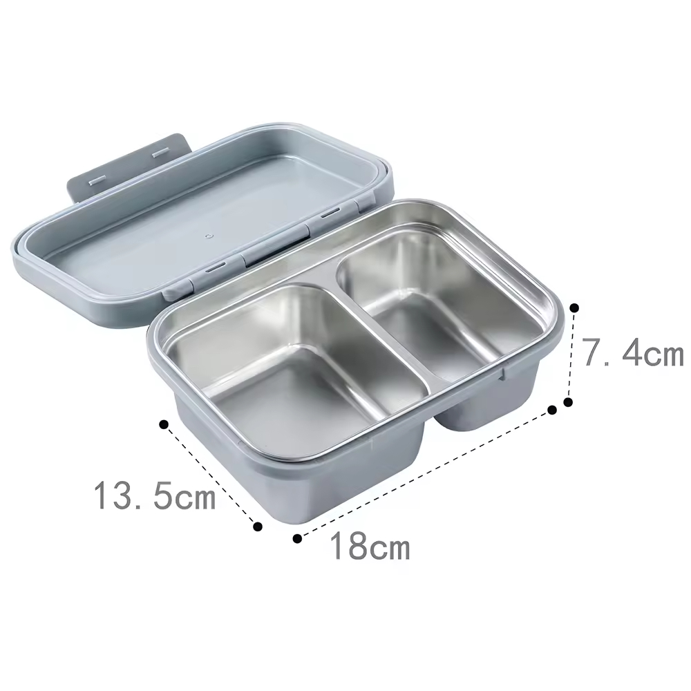 Neues Design 304 Edelstahl Frischhaltebox Snap-on Kühlschrank Aufbewahrungsdose Box Heizung Lebensmittelqualität Mikrowellenversiegelte Box