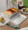 Neues Design 304 Edelstahl Frischhalte-Lunchbox Edelstahldeckel Auslaufsichere Heizung Lebensmittelqualität Mikrowellenversiegelte Box