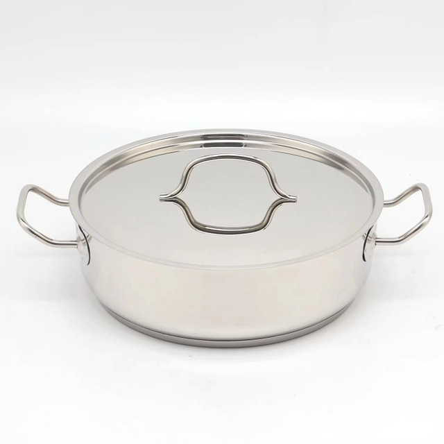 Großhandel mit 9-teiligen induktionssicheren Töpfen und Pfannen aus Edelstahl, ungiftigem Küchenkochgeschirr-Set mit Edelstahldeckel