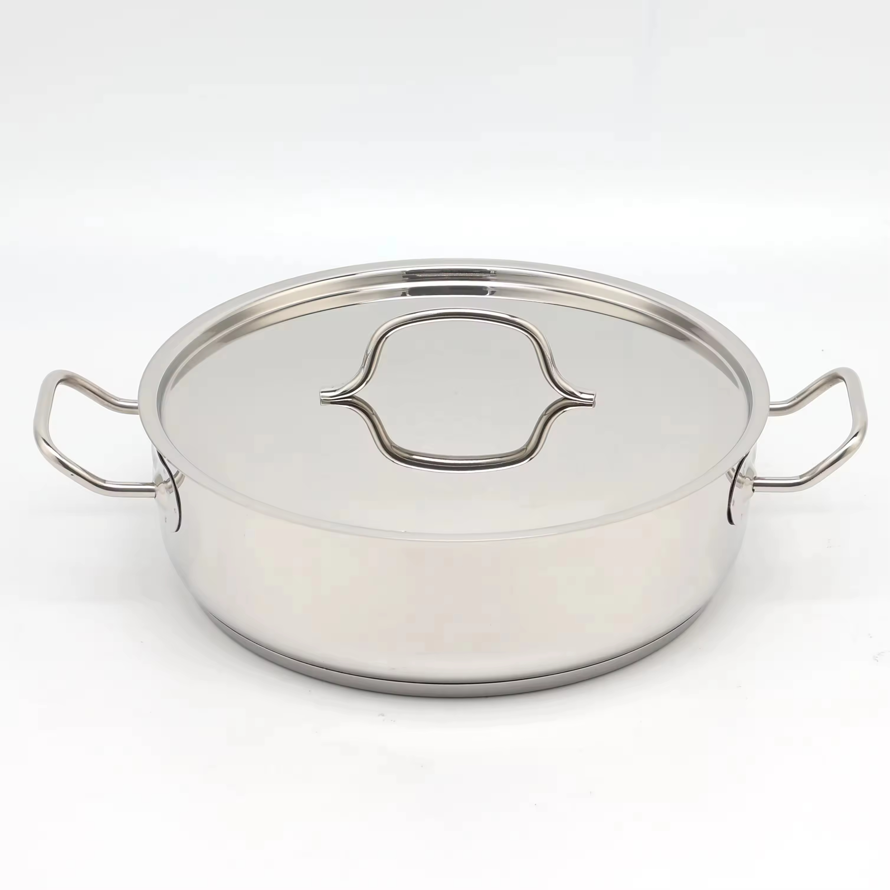 Großhandel mit kundenspezifischen Edelstahl-Kochtöpfen, induktionssicheren Töpfen und Pfannen, ungiftigem Küchenkochgeschirr-Set mit Edelstahldeckel