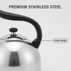 Fabrik-Großhandel 2,5 l pfeifender Teekessel Topf Cool-Touch-Griff Edelstahl-Heißwasser-Teekanne für ALLE Herdplatten