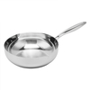Hybrider TriPly-Edelstahl-Antihaft-Wok mit Griff, ohne Beschichtung, antihaftbeschichtetes Kochgeschirr, unterstützt ODM/OEM, ungiftig, ohne PFAS. PFAS